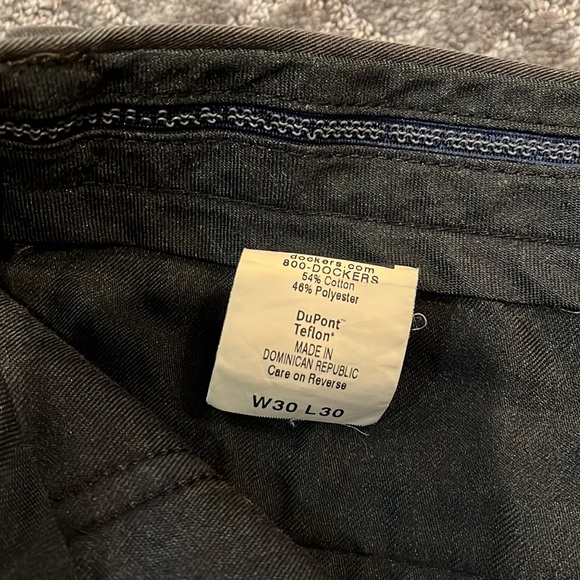 Dockers Brown/Green Mens 30x 30 Stain Defender Pants - Picture 7 of 8